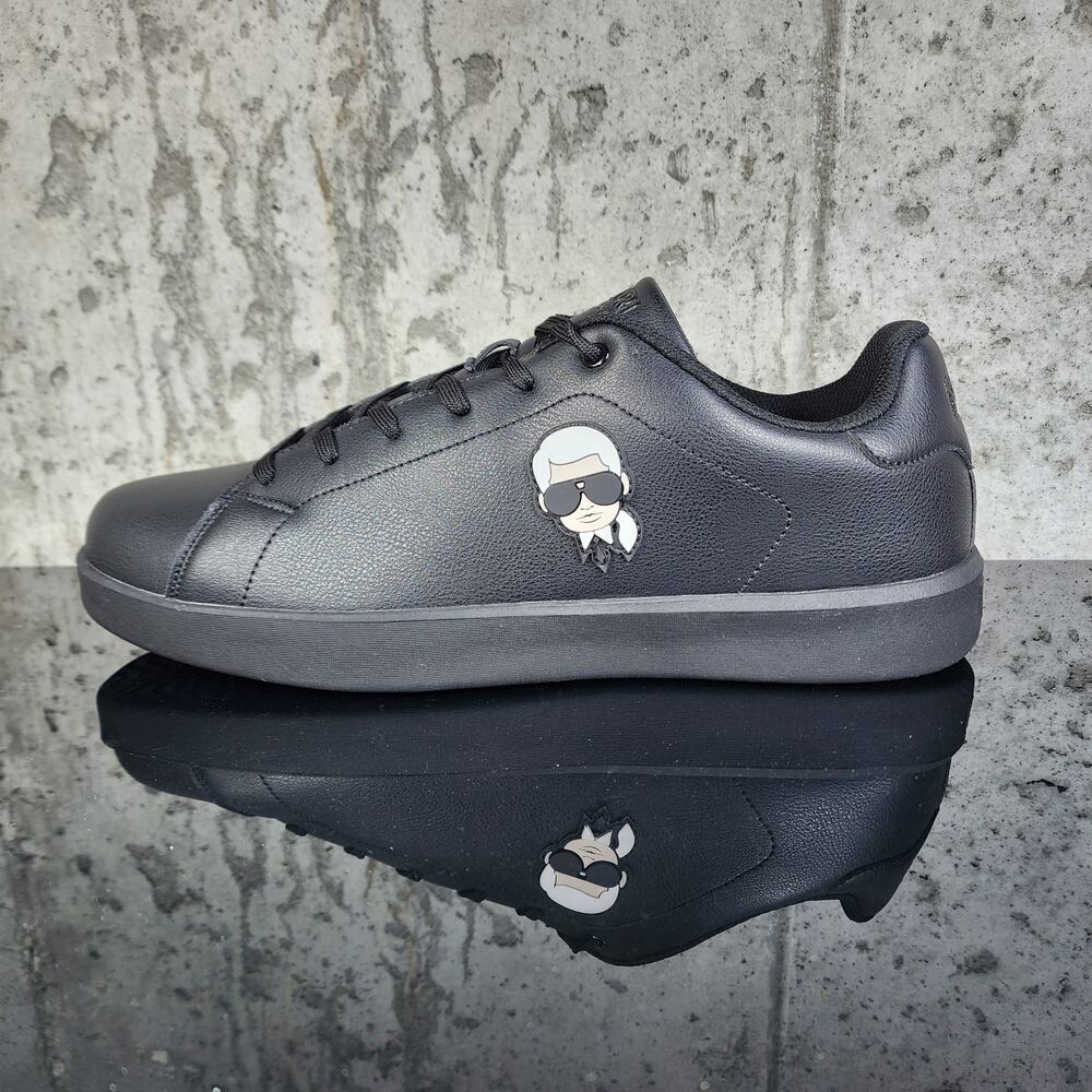 MSRP $110 Karl Lagerfeld Paris Claude Men's Size 13 Black Lace-Up Sneakers New